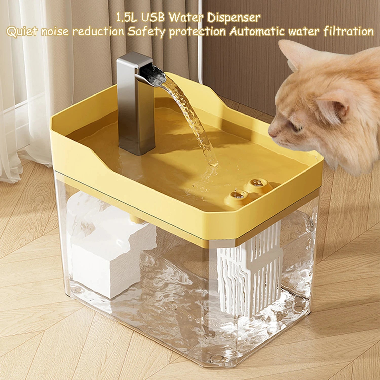 Cat Water Fountain With Auto Filter